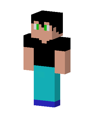 Green Eyed Boy skin, 3D preview