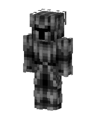Gray Masked Knight Boy skin, 3D preview