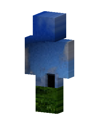 Blue Mob Boy skin, 3D preview