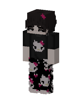 Kuromi Emo skin, 3D preview