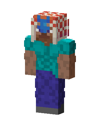 Steve With Headdress skin, 3D preview