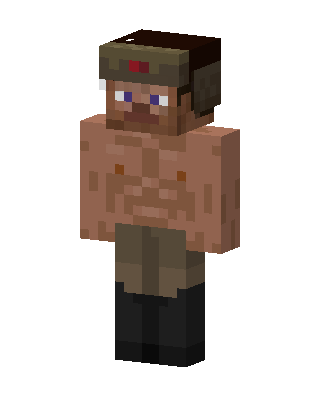 Brown Player Boy skin, 3D preview