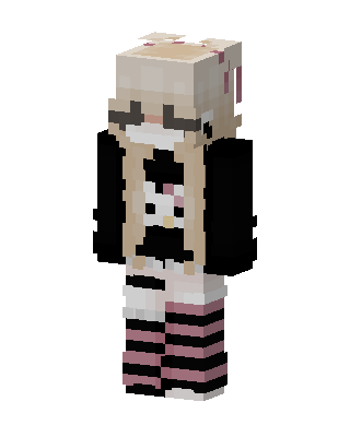 Pastel Goth Girl skin, 3D preview