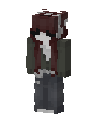 Crimson Masked Girl Minecraft skin