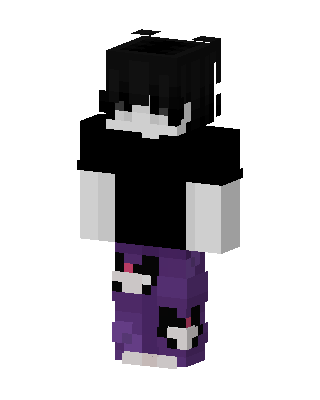 Black Anime Girl Minecraft e-girl skin