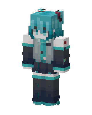 Teal Gamer Girl Minecraft skin