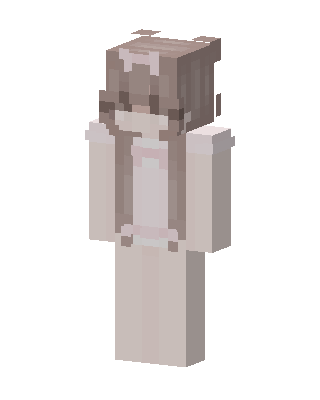White Cutie Girl skin, 3D preview