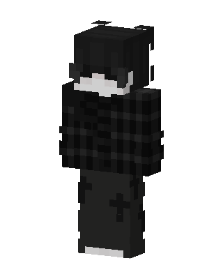 Black Villain Boy Minecraft goth skin