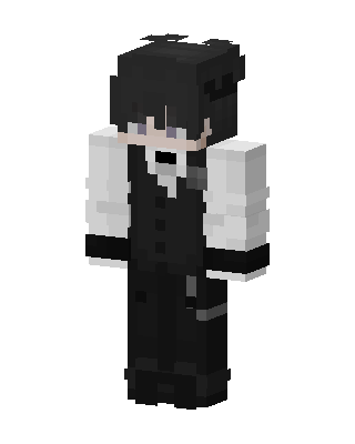Black Villain Boy skin, 3D preview