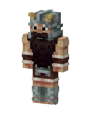 Gray Horned Knight Boy Minecraft skin