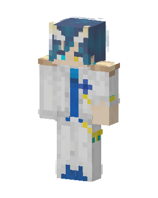 Blue Horned Priest skin, 3D preview