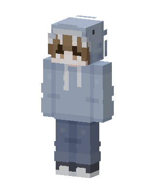 Shark Hoodie Boy skin, 3D preview