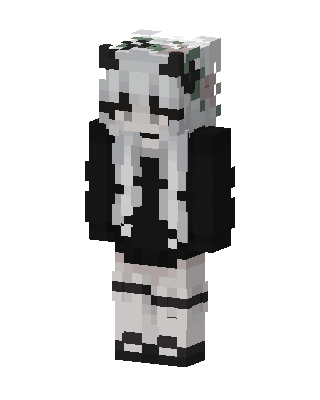 White Mob Girl skin, 3D preview