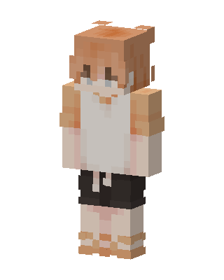 White Player Girl skin, 3D preview