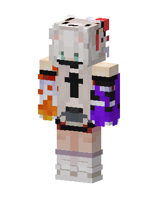 Fiery Purple Hoodie skin, 3D preview