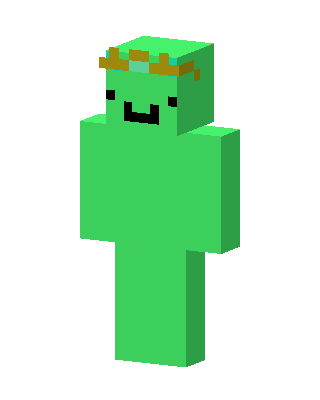 Crowned Green Slime Minecraft skin
