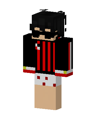 Red Stripe Boxers skin, 3D preview