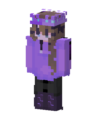 Purple Crowned Hero Girl Minecraft skin