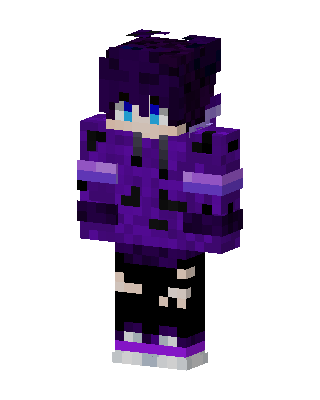 Obsidian Hoodie Boy skin, 3D preview