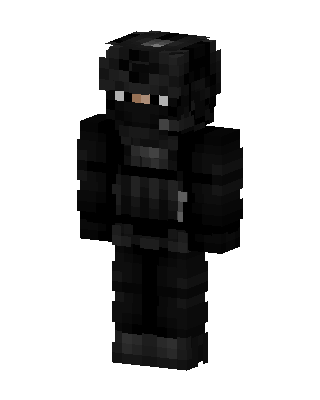 Black Masked Villain Boy skin, 3D preview