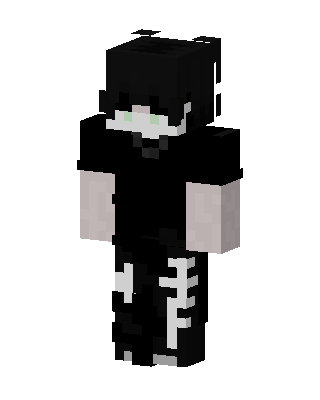 Skeleton Goth Minecraft Halloween skin