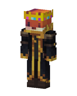 Crowned Pig King skin, 3D preview