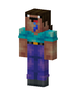 Derpy Steve skin, 3D preview