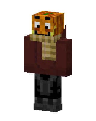Pumpkin Head skin, 3D preview