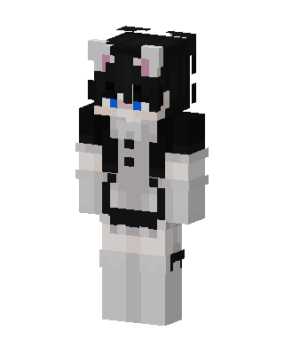 White Animal Girl skin, 3D preview