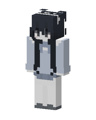 Monochrome Girl skin, 3D preview