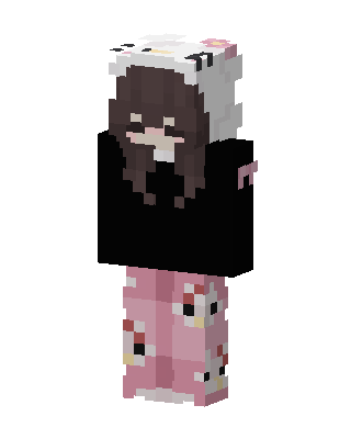 Black Animal Girl skin, 3D preview