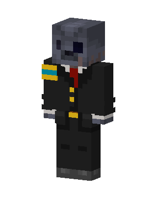 Gray Captain skin, 3D preview