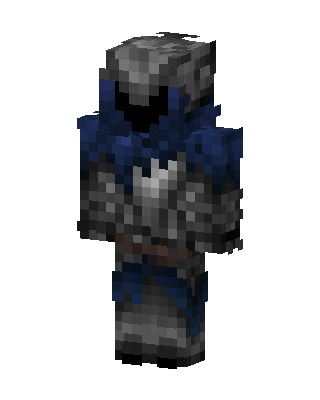 Blue Hooded Knight skin, 3D preview