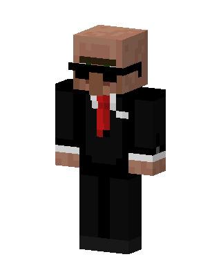 Villager Agent Minecraft black skin