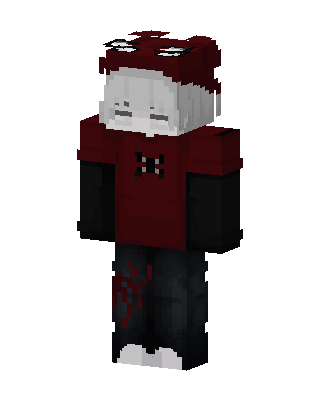 Crimson Hoodie Ghost skin, 3D preview