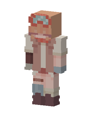Brown Player Girl skin, 3D preview
