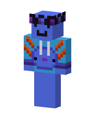 Blue Axolotl Hoodie Minecraft skin