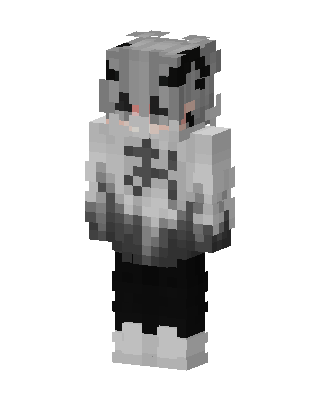 Monochrome Hoodie skin, 3D preview