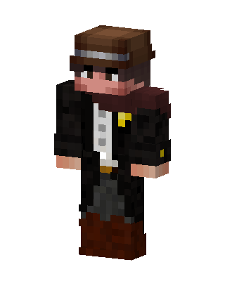 Black Suit Boy skin, 3D preview