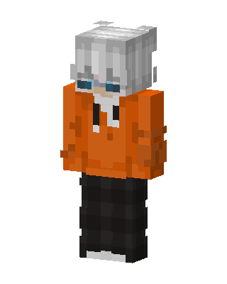 Orange Hoodie Boy skin, 3D preview