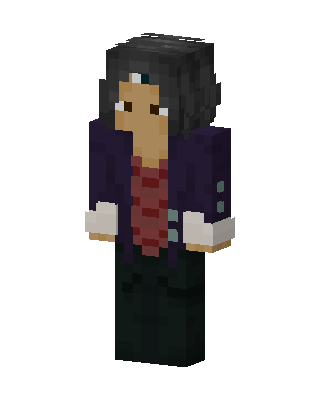Black Suit Girl skin, 3D preview