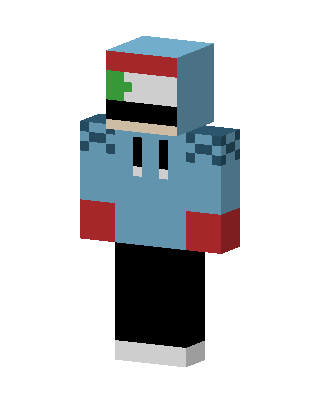Flag Cap Hoodie skin, 3D preview