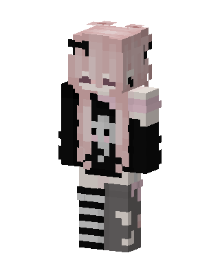 Pastel Goth Minecraft e-girl skin