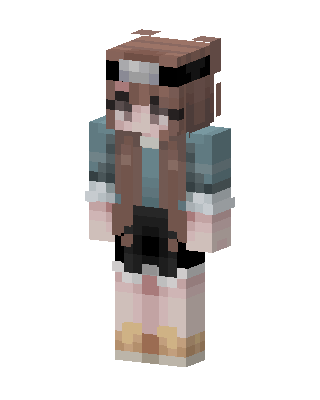 Brown Player Girl skin, 3D preview