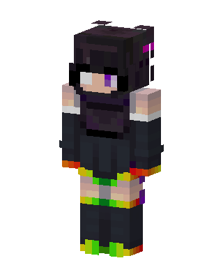 Black Hoodie Girl Minecraft skin