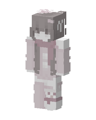 Gray Anime Girl Minecraft skin