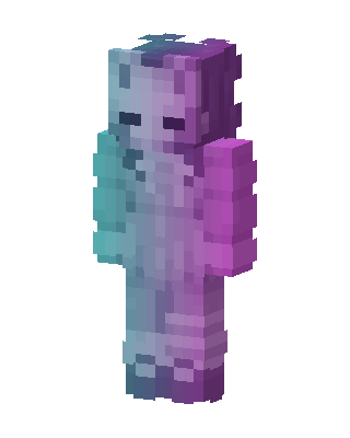 Teal Magenta Split skin, 3D preview