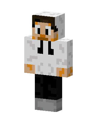 White Player Boy skin, 3D preview