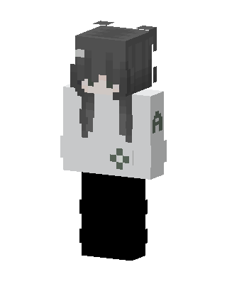 Monochrome Girl skin, 3D preview