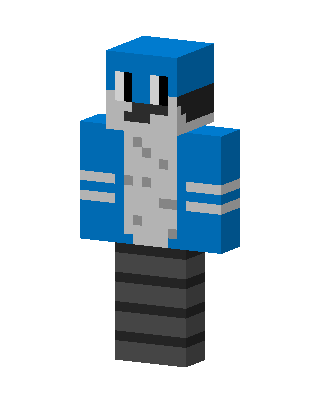 Blue Player Boy skin, 3D preview